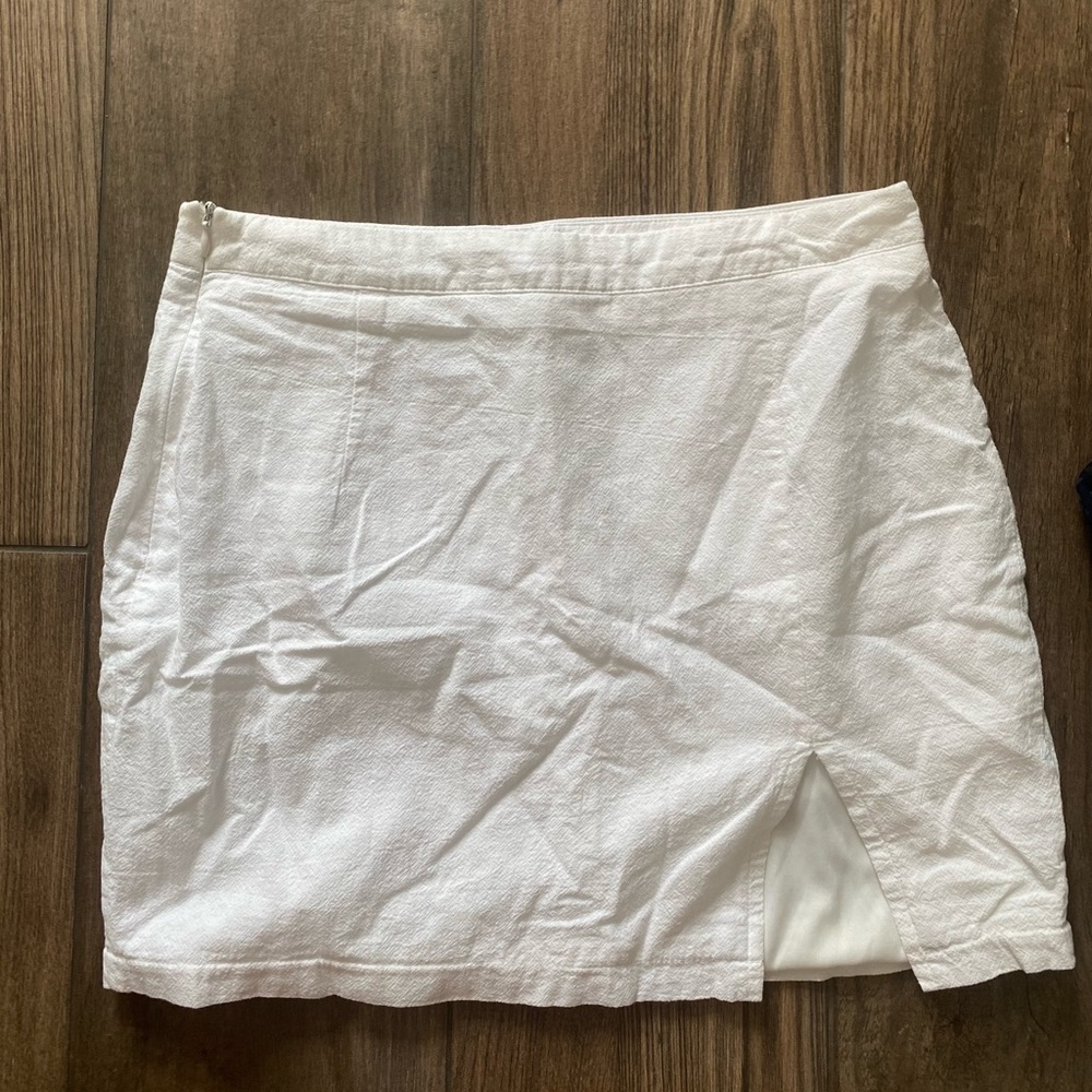 White Skirt with Slit
